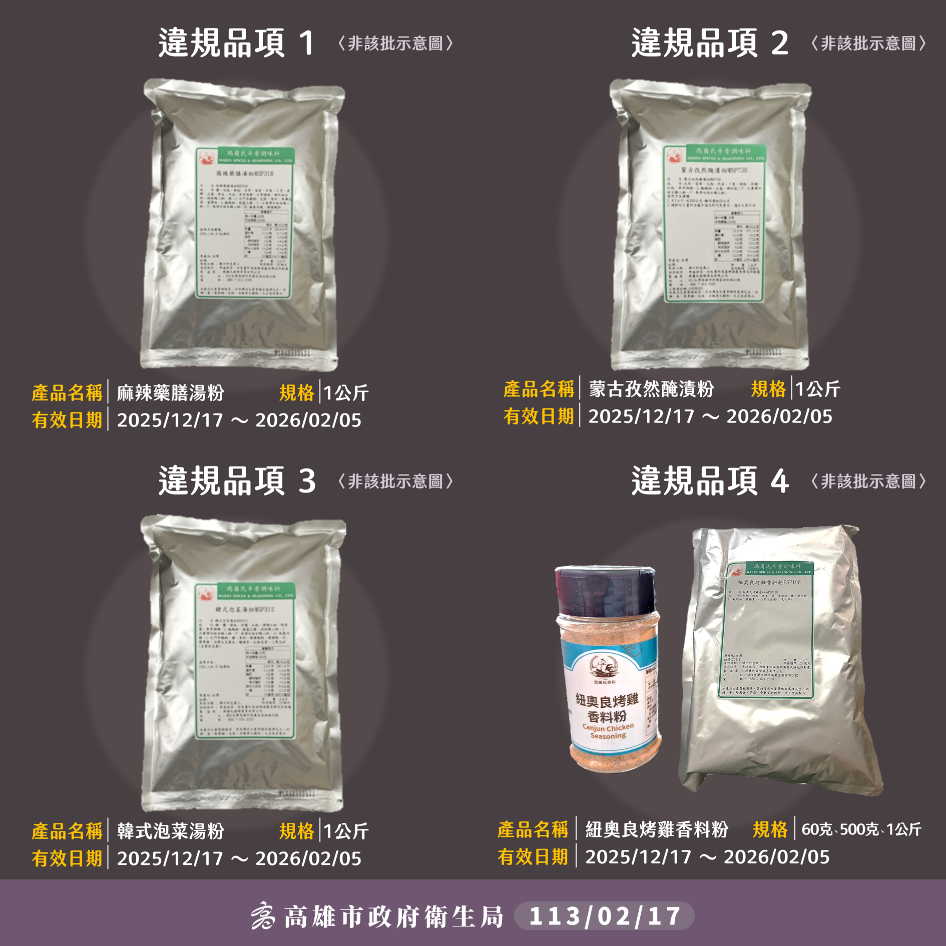 ▼含致癌物「蘇丹紅」辣椒粉流入高雄，並被製成19款香料商品上架販售。（圖／記者許宥孺翻攝）