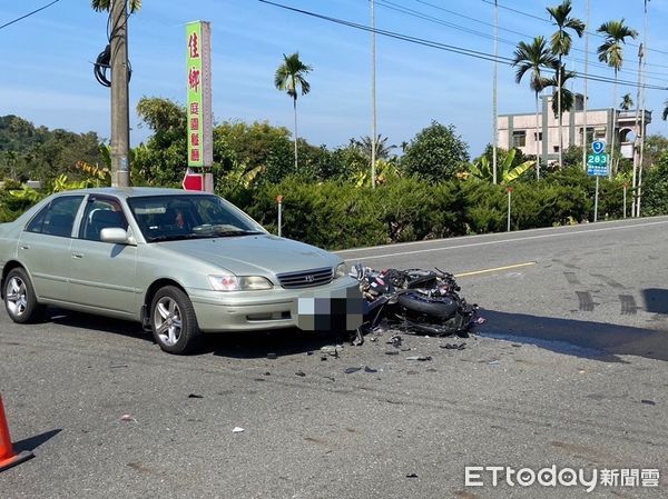 ▲▼       台3線轎車碰撞紅牌重機，騎士噴飛送醫不治      。（圖／記者翁伊森翻攝）