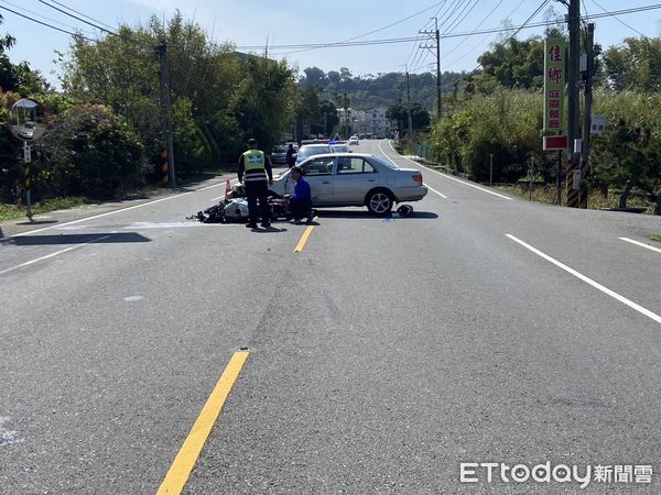 ▲▼       台3線轎車碰撞紅牌重機，騎士噴飛送醫不治      。（圖／記者翁伊森翻攝）