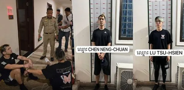 ▲晚安小雞、阿鬧遭柬埔寨警方逮捕，判處2年。（圖／翻攝自Facebook／dap-news）
