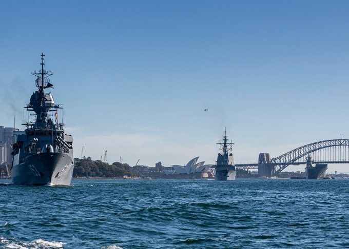 ▲澳洲海軍2020年6月軍艦進行一系列演訓。（圖／翻攝自推特／Department of Defence）