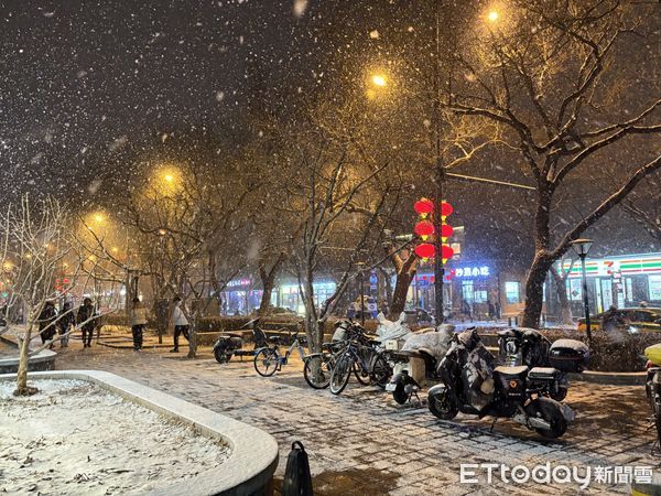 ▲▼ 北京雪景,北京下雪,景山公園,2024北京下雪,雪景,景山公園雪景,故宮雪景。（圖／記者蔡儀潔攝）