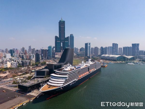 ▲今年首艘造訪高雄港的國際郵輪「威士特丹號（Westerdam）」。（圖／高雄港務分公司提供）