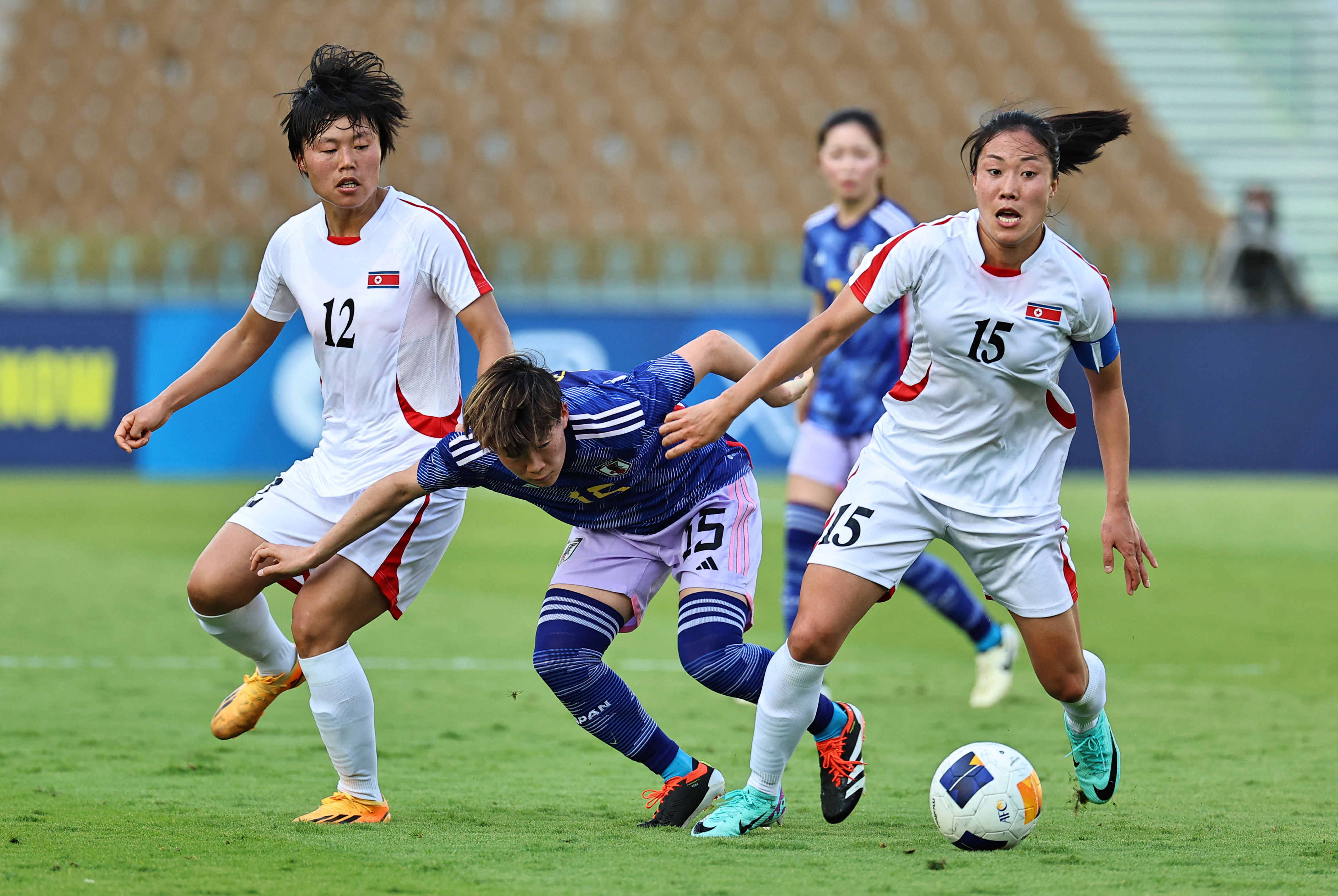 ▲▼日本與北韓在女子足球預賽第一輪比賽中以0比0和局。（圖／達志影像／美聯社）