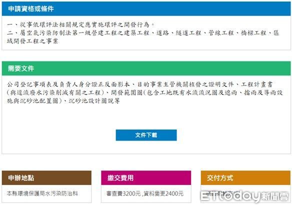 ▲▼逕流廢水申請條件、程序及注意事項。（圖／花蓮縣政府提供，下同）