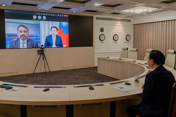 ▲▼印度電視台News X日前採訪了外交部長吳釗燮。（圖／翻攝外交部）