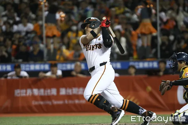 ▲讀賣巨人訪台交流賽，岡本和真。（圖／記者林敬旻攝）