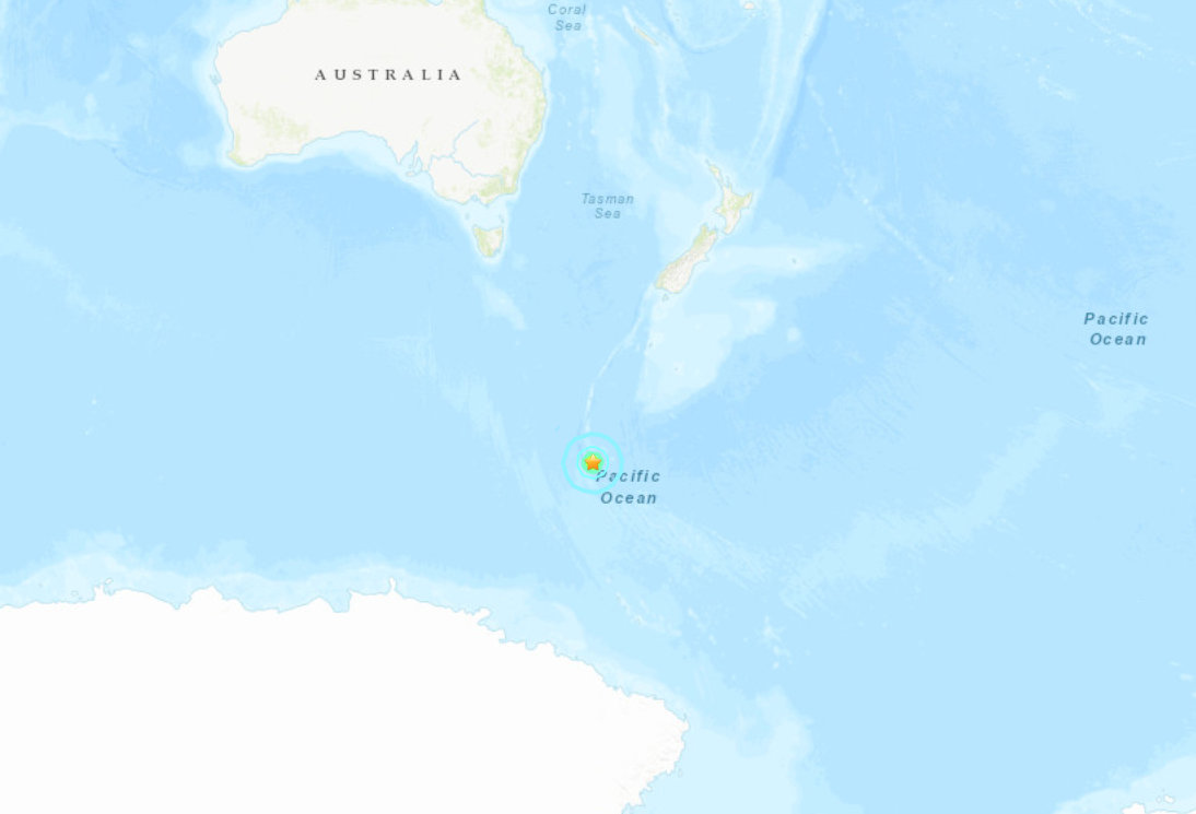 ▲南太平洋麥夸利島發生地震。（圖／翻攝USGS）