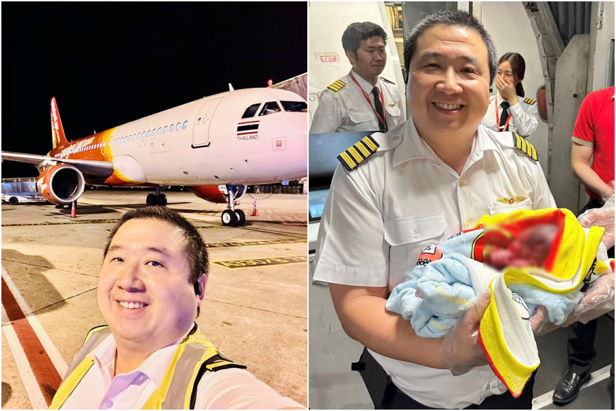 ▲▼ 泰國機師在台北飛往曼谷的飛機上為乘客接生。（圖／翻攝自IG）