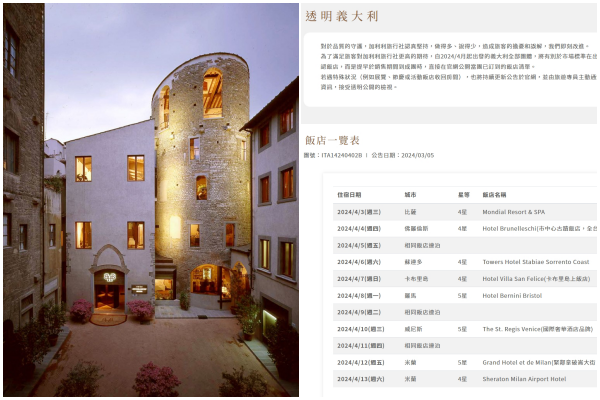 ▲佛羅倫斯 Hotel Brunelleschi,透明義大利。（圖／加利利旅行社提供）