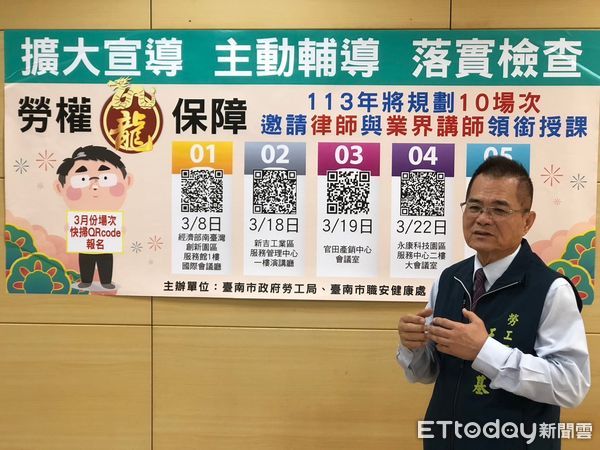 ▲台南市勞工局公布2024年春安期間有關勞動基準法檢查執行成果，總計共實施檢查87家，查有違法家數42家，違規率為48.28%，裁處金額約114萬元。（圖／記者林東良翻攝，下同）