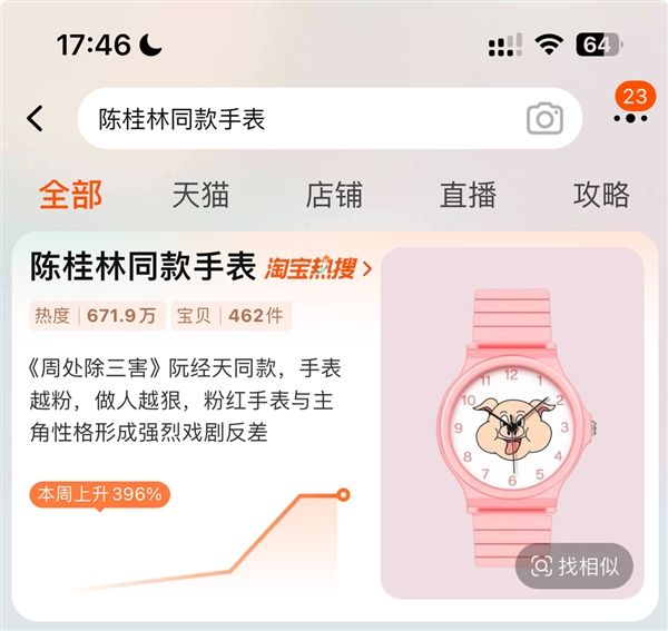 ▲▼陳桂林同款手錶賣斷貨。（圖／翻攝自環球網財經）