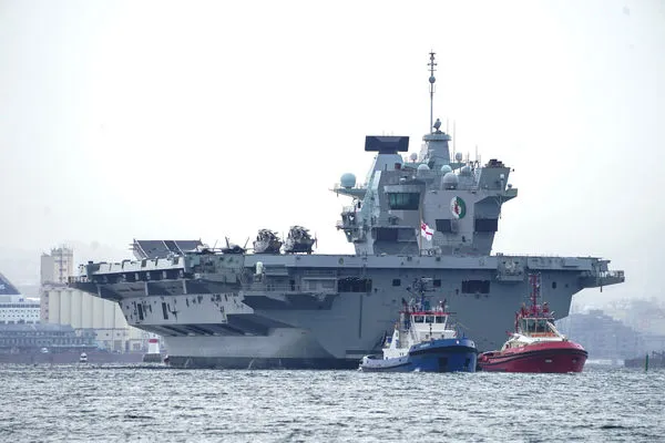 ▲▼英國「伊莉莎白女王號」（HMS Queen Elizabeth）。（圖／達志影像／美聯社）