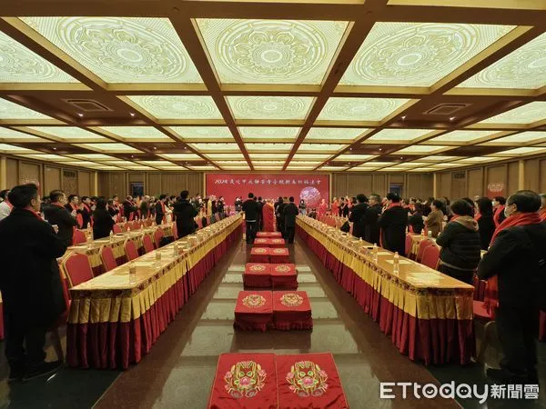 ▲2024甲辰台胞新春祈福活動在上海靜安寺般若講堂舉行。(圖／記者趙禕攝)