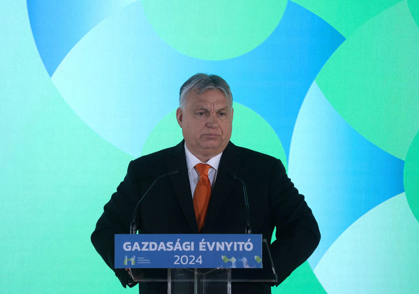 ▲▼匈牙利總理奧班（Viktor Orban）4日在匈牙利布達佩斯舉行的經濟論壇上發言。（圖／路透）