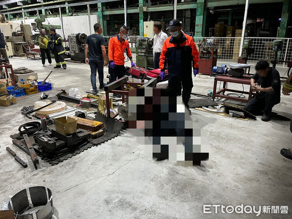 ▲台南市山上區1家工廠，13日晚傳出工安意外，造成現場工人1死1重傷。（圖／記者林東良翻攝）