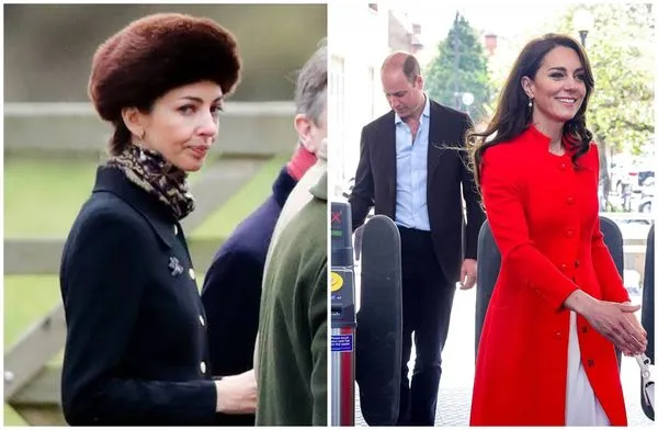 蘿絲漢伯里（左圖）一直被傳是威廉王子（右圖左）的情婦。（翻攝X@dresdendoll、@KensingtonRoyal）