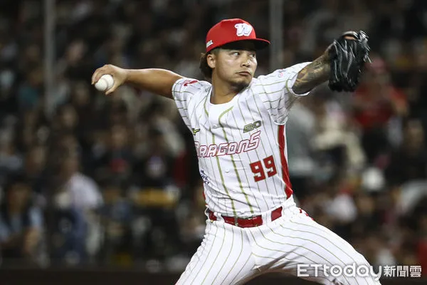 ▲味全龍投手林凱威。（圖／記者林敬旻攝）