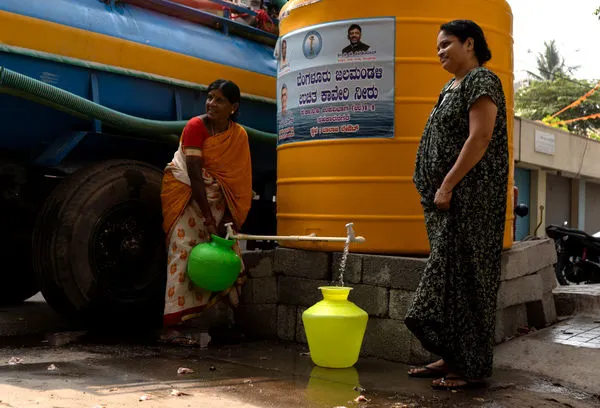 ▲▼印度邦加羅爾面臨40年來最嚴重的缺水危機。（圖／路透）
