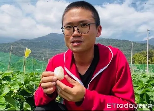 ▲台東關山青農何禎元成功培育出白草莓。（圖／記者楊漢聲翻攝）
