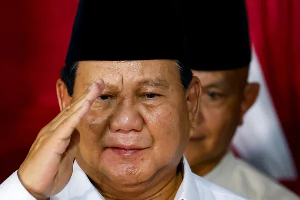 ▲▼印尼國防部長普拉伯沃（Prabowo Subianto）勝選。（圖／路透）