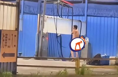 衝洗車場「脫光光洗澡」裸男恐挨罰6千元　網友歪樓：會痛吧！
