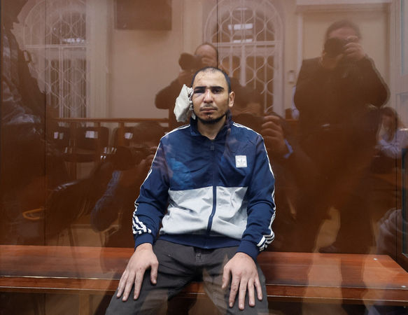 ▲▼莫斯科音樂廳恐攻案被告24日出庭，30歲的拉查巴利佐達（Saidakrami Rachabalizoda）。（圖／路透）