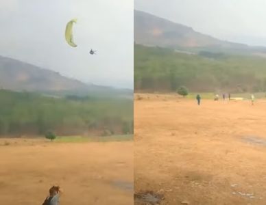 影片曝！滑翔傘20公尺高空突失控　運動員4秒內墜地亡