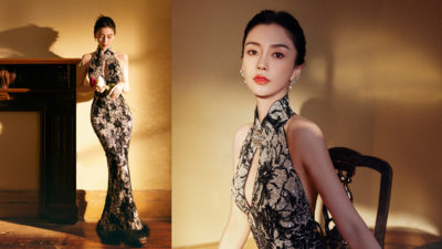 Angelababy驚艷上海時裝周！旗袍胸前開洞　「這」線條網友驚呼：太美