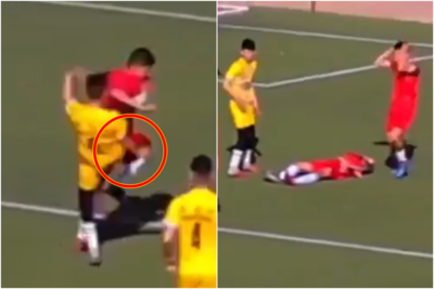 奪命瞬間！17歲足球員「遭一腳踢中腹部」 比賽中倒地身亡