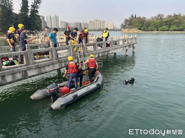 ▲▼高雄澄清湖驚傳落水，男子被救起無生命跡象。（圖／記者賴文萱翻攝）