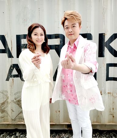 ▲▼ 林姍新歌合作金曲歌王翁立友。（圖／豪記唱片提供）