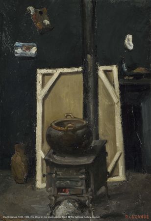 ▲▼保羅．塞尚（1839-1906）作品〈畫室中的火爐〉。（圖／英國國家藝廊c）