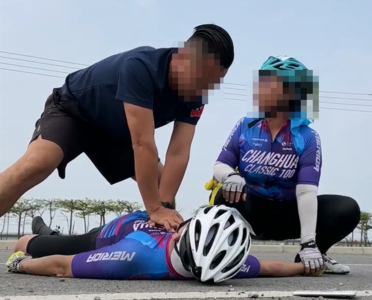 彰化單車賽男選手倒地亡！台南義消搶救15mins畫面曝　嘆：我盡力了