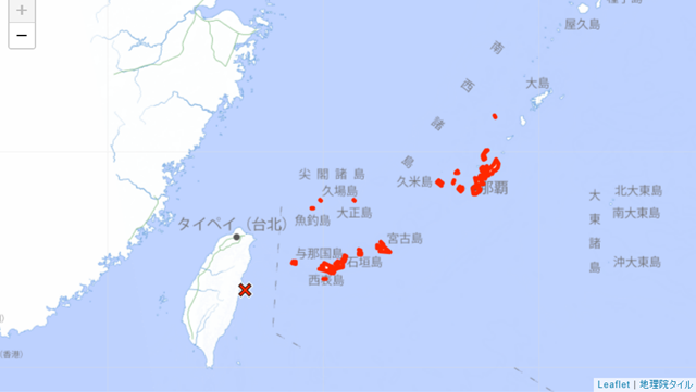 ▲▼台灣發生規模7.2強震，日本氣象廳對多地發布海嘯警報。（圖／翻攝日本氣象廳）