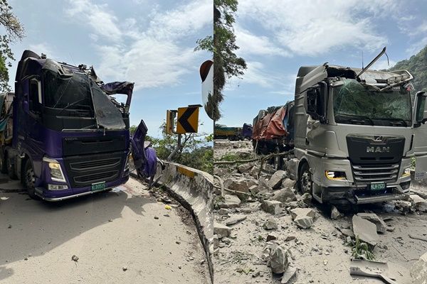 ▲▼             蘇花改落石砸死聯結車駕駛。（圖／翻攝自以蘇花公路即時路況為主的平台）