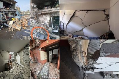 不斷更新／南機場公寓「樓梯斷裂」、花蓮社區牆崩裂　各地災情一覽