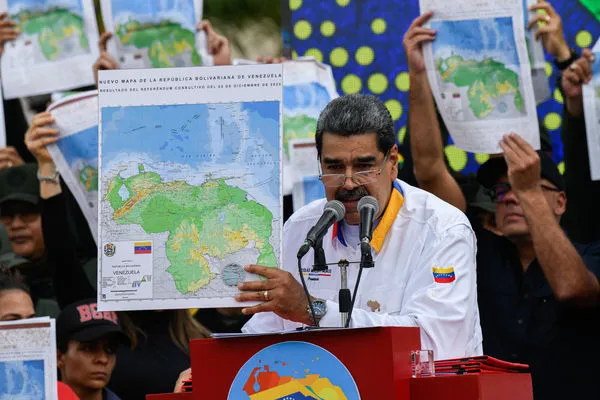 ▲▼委內瑞拉總統馬杜洛（Nicolás Maduro）日前頒布法令吞併蓋亞那領土艾瑟奎波（Essequibo）。（圖／VCG）