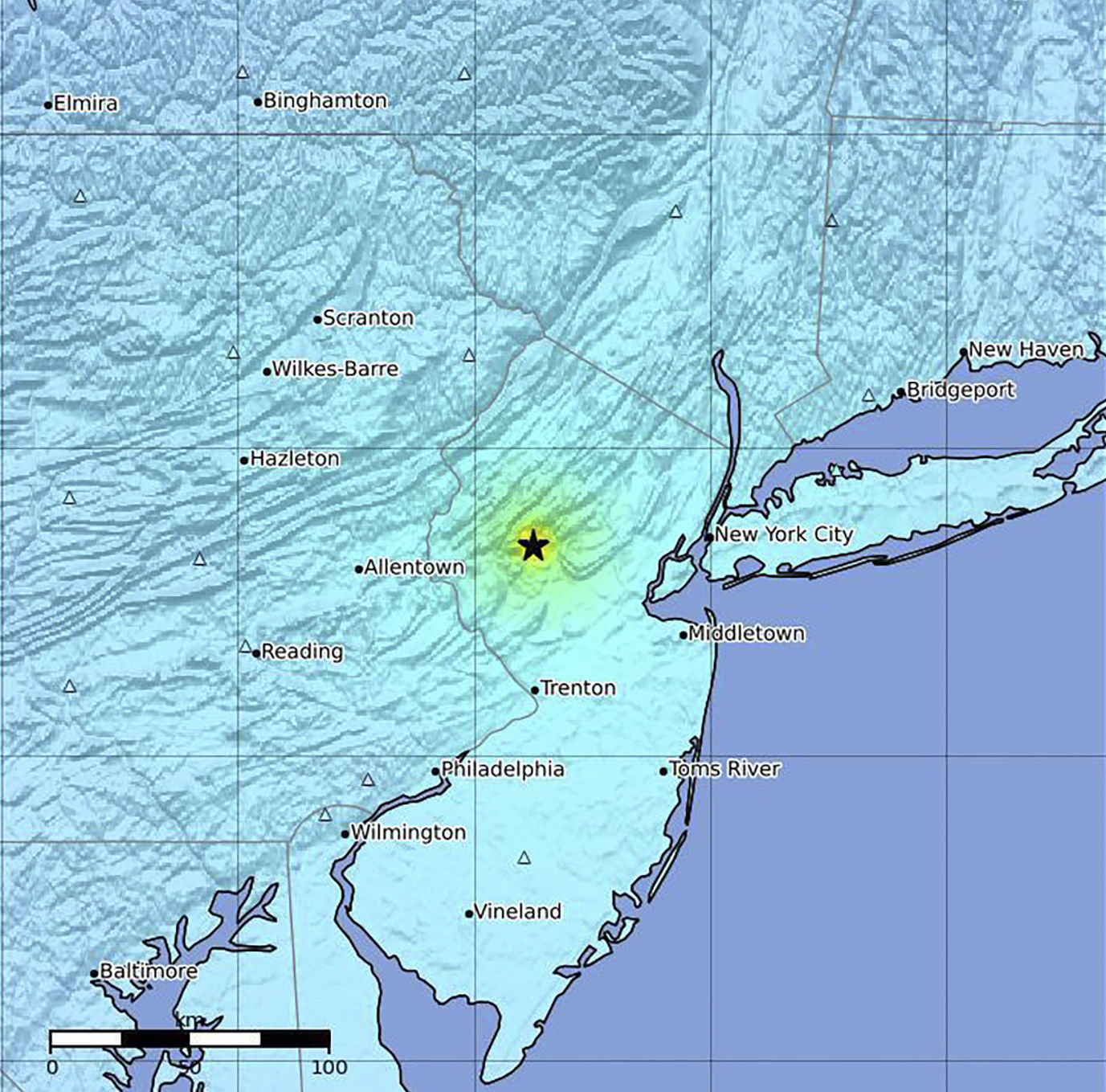 ▲美國東岸發生規模4.8地震。（圖／達志影像／美聯社）