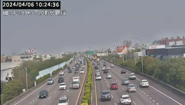 ▲彰化國道車行順暢。（圖／翻攝自國道1968）