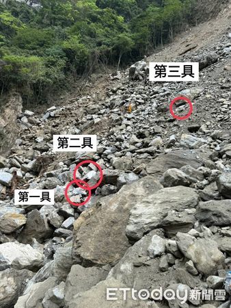 ▲▼花蓮地震，砂卡礑步道尋獲遺體位置圖。（圖／記者黃彥傑翻攝）