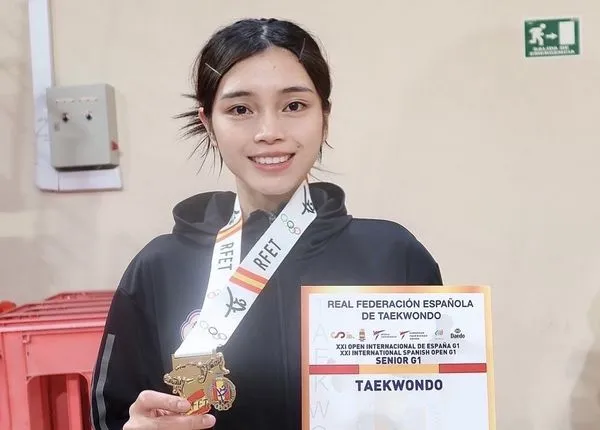 ▲台灣跆拳道女將蘇柏亞勇奪西班牙公開賽53公斤金牌。（圖／取自蘇柏亞FB）