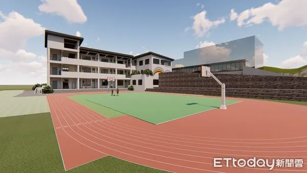 ▲德鹿谷國小重建完工示意圖。（圖／南投縣政府提供）