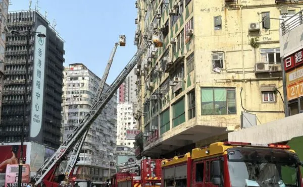 ▲▼香港佐敦道健身房大火　已造成5死10多傷。（圖／翻攝香港電台）
