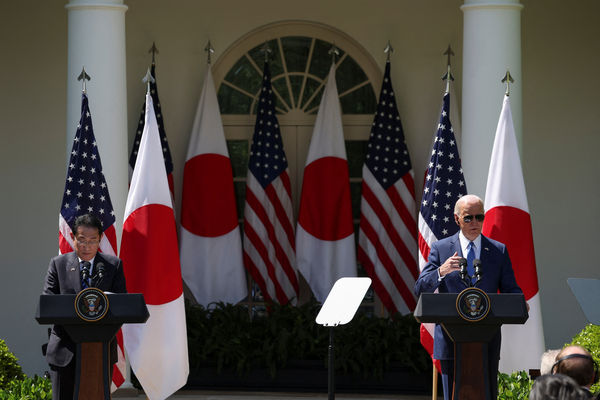 ▲▼日本首相岸田文雄（左）、美國總統拜登（右）。（圖／路透社）