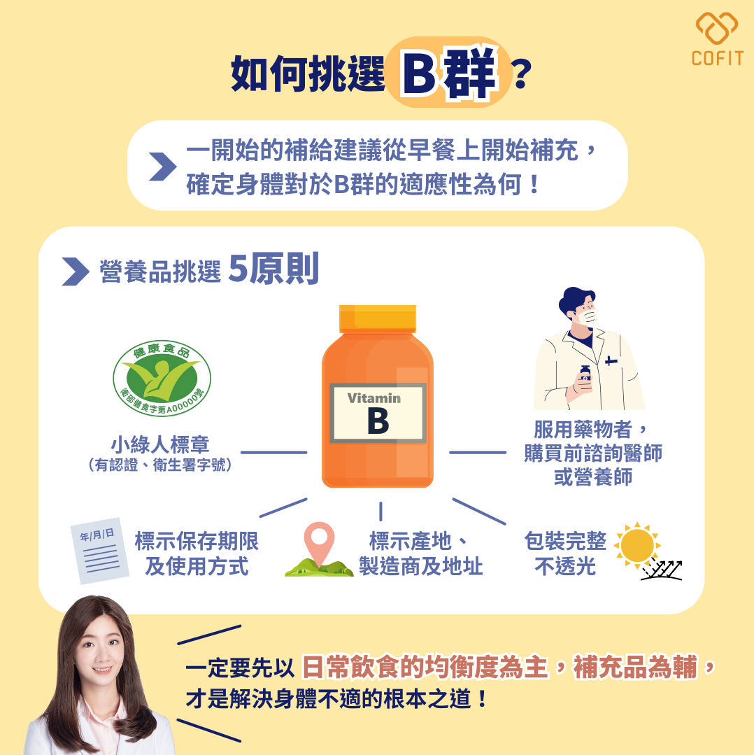 ▲B群分8種！功效、適合對象一圖看　自測「最佳補充時間」。（圖／公關提供）