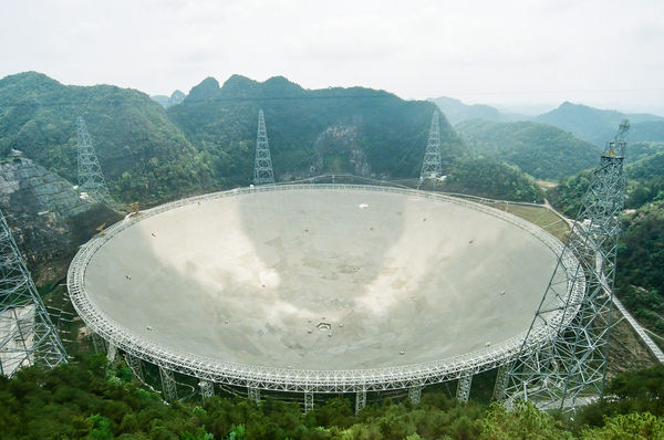▲位於貴州的「中國天眼」500公尺口徑球面射電望遠鏡FAST。（圖／CFP）