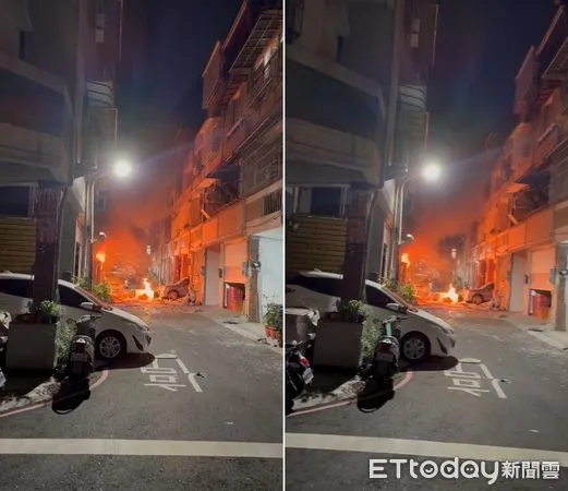 ▲高雄三民區褒忠街驚傳氣爆。（圖／民眾提供）