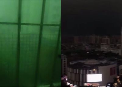 廣東清遠出現「綠色天空」天色秒變黑　專家：雷暴雨將來臨