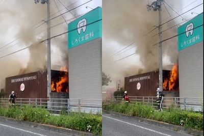 日本動物醫院「氧氣瓶爆炸」！濃煙狂竄畫面曝 院長燒傷送醫
